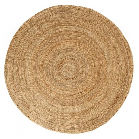 Work-Of-Art 4 by 4 Round Kerala Natural Jute Rug WO2521508